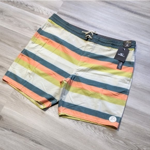 Men's Hybrid Stretch Flex Board Shorts Swim Trunks 40 XL O'Neill Blanket Stripe - Picture 3 of 8